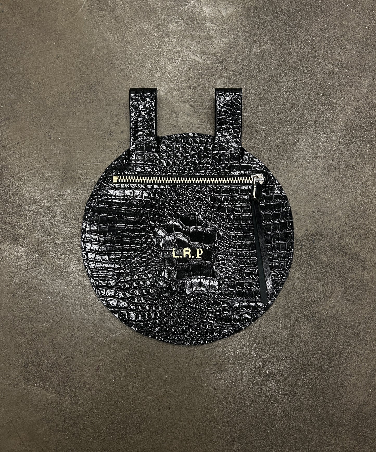 Belt Rounded Pouch Crocodile